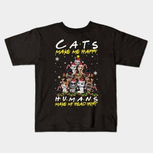 cat make me happy Kids T-Shirt